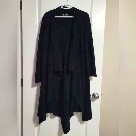 Fia Fashion Long Open Cardigan size medium-large Made in Greece - Picture 1 of 8
